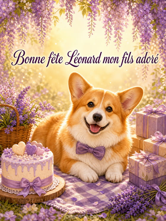 Carte bonne fĂȘte LĂ©onard
