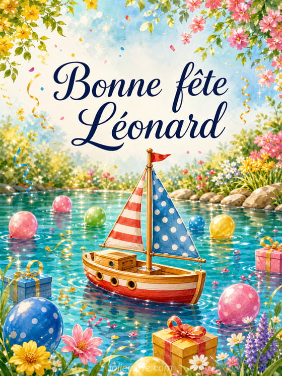 Carte bonne fĂȘte LĂ©onard
