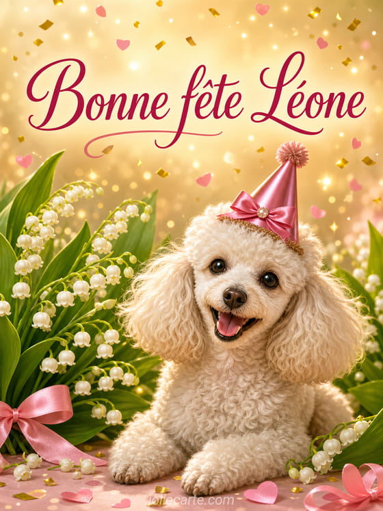 Carte bonne fĂȘte LĂ©one