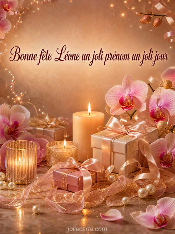 Carte bonne fĂȘte LĂ©one