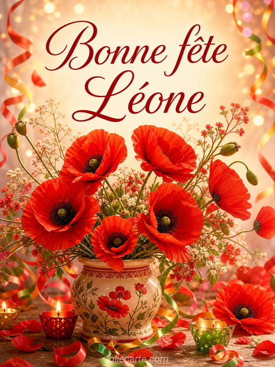 Carte bonne fĂȘte LĂ©one