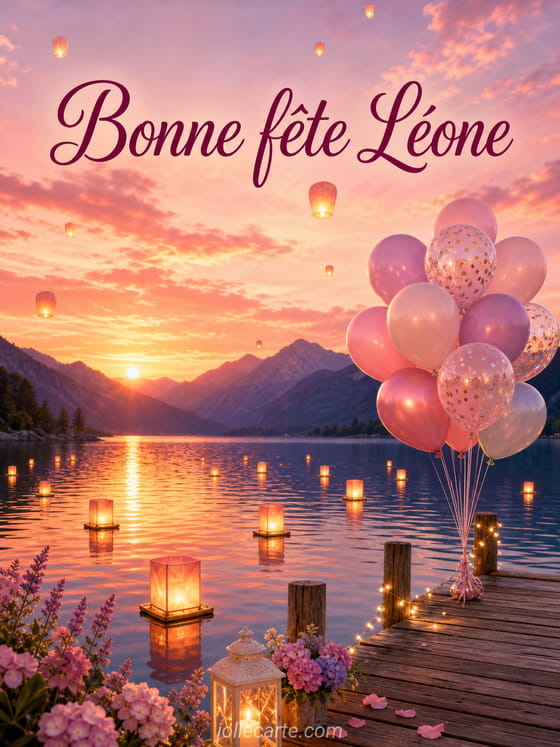 Carte bonne fĂȘte LĂ©one