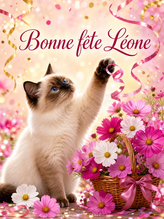 Carte bonne fĂȘte LĂ©one