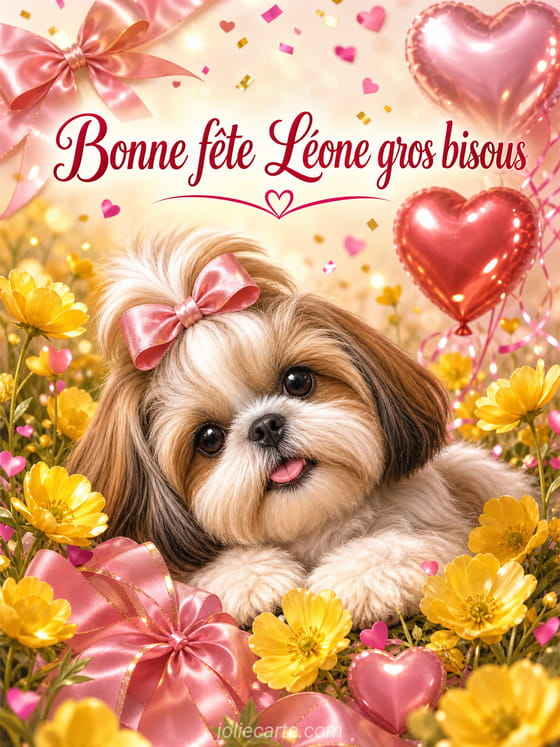 Carte bonne fĂȘte LĂ©one