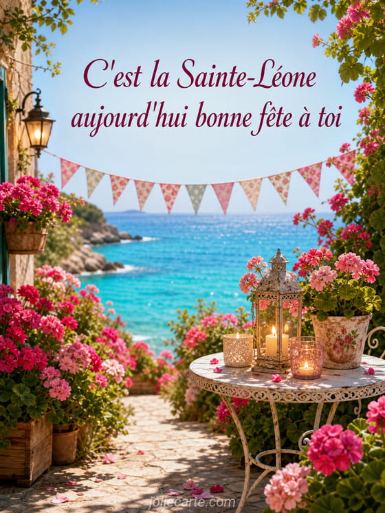 Carte bonne fĂȘte LĂ©one