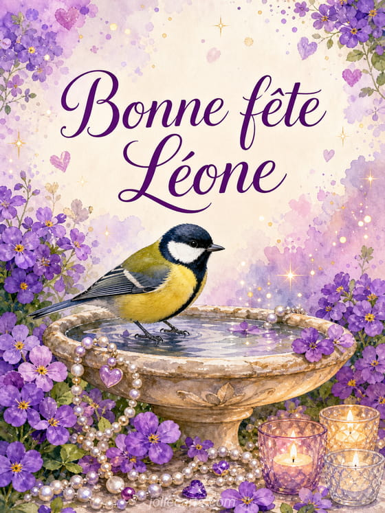 Carte bonne fĂȘte LĂ©one