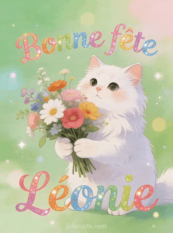 Bonne fête Leonie - Bonne fete leonie chat