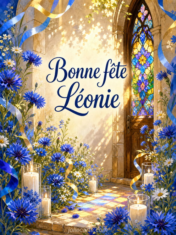 Carte bonne fête Léonie