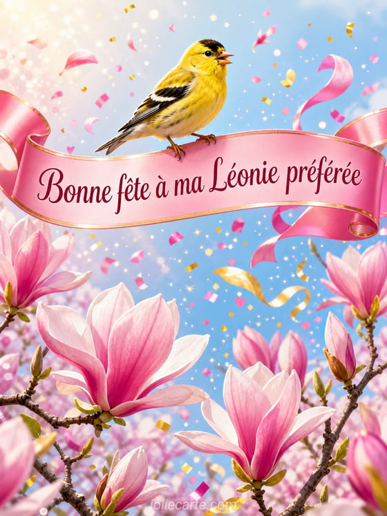 Carte bonne fête Léonie