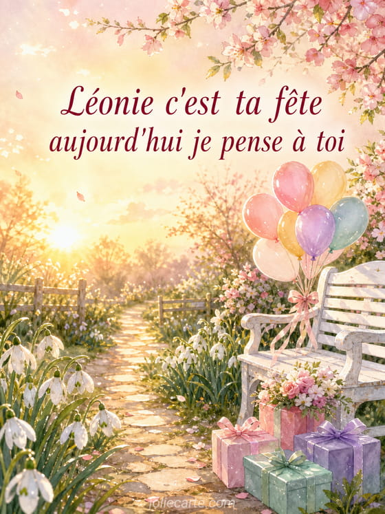 Carte bonne fête Léonie