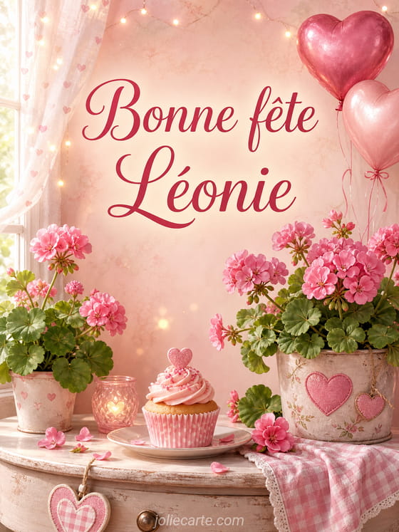 Carte bonne fête Léonie