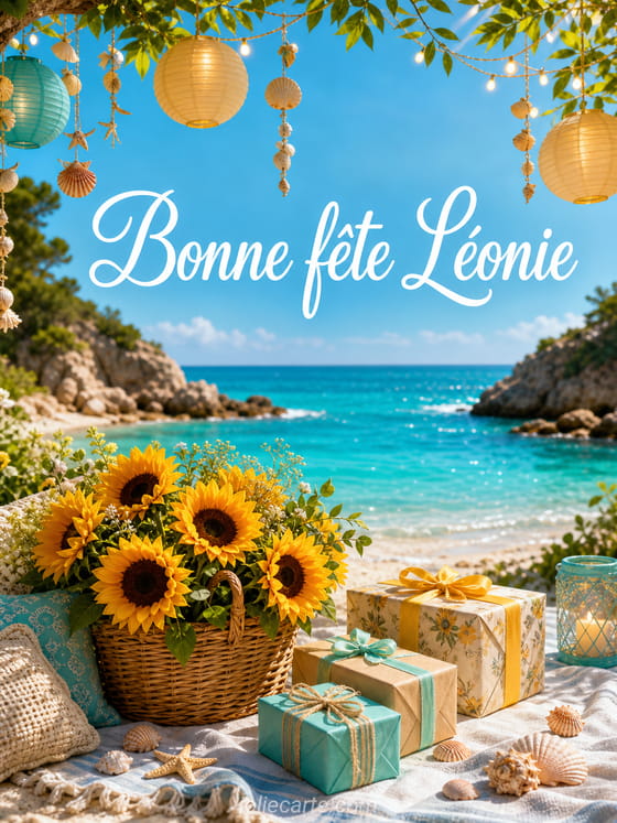 Carte bonne fête Léonie