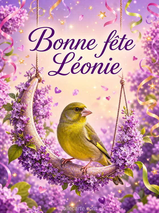 Carte bonne fête Léonie