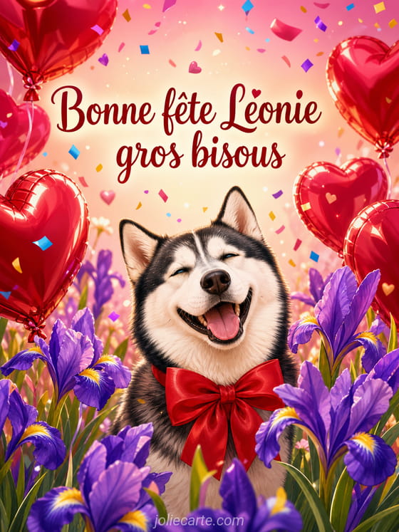 Carte bonne fête Léonie