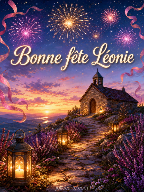 Carte bonne fête Léonie
