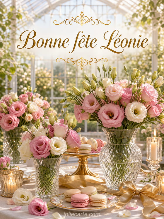 Carte bonne fête Léonie