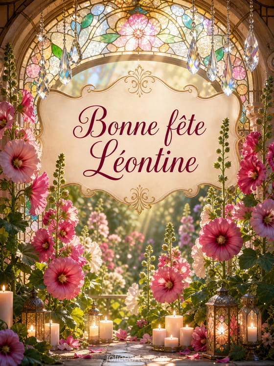 Carte bonne fĂȘte LĂ©ontine