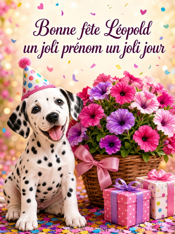 Carte bonne fête Léopold