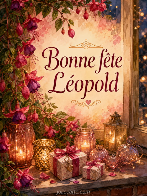 Carte bonne fête Léopold