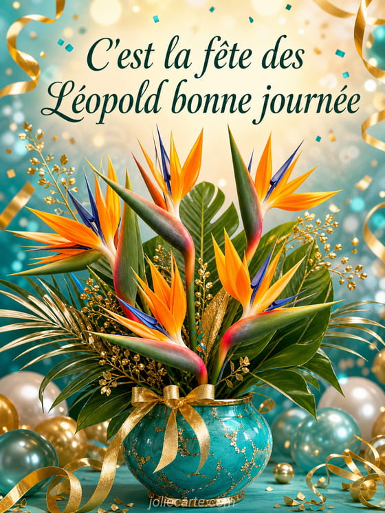 Carte bonne fête Léopold