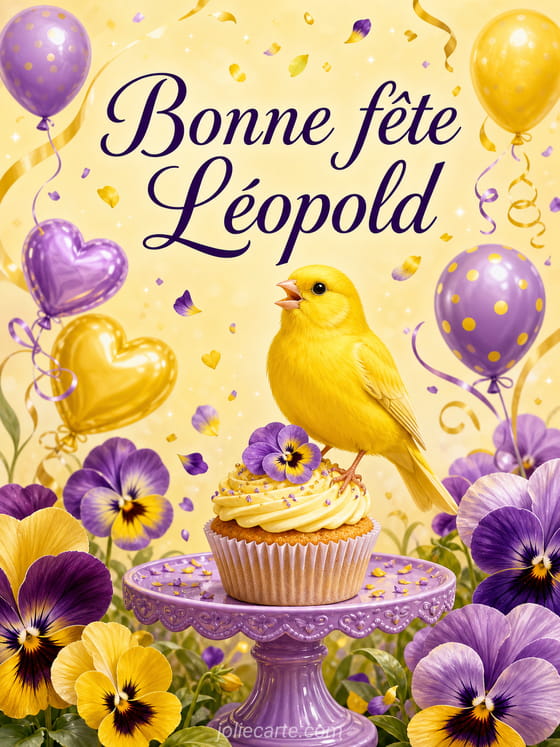 Carte bonne fête Léopold