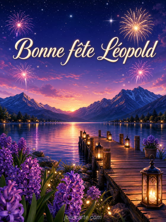 Carte bonne fête Léopold