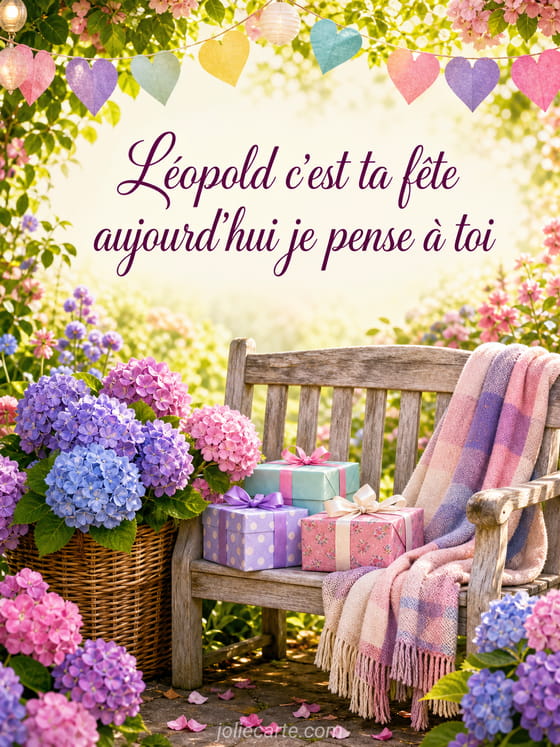 Carte bonne fête Léopold