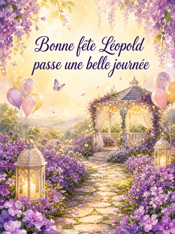 Carte bonne fête Léopold