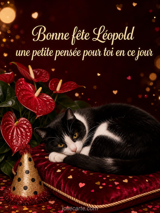 Carte bonne fête Léopold