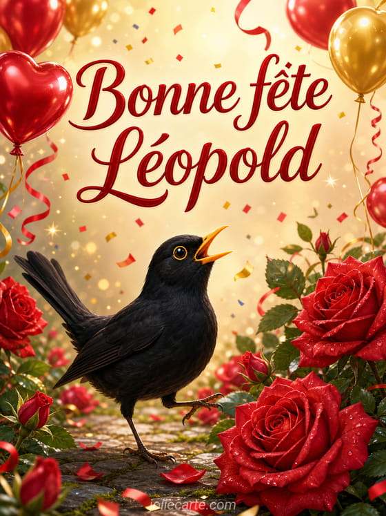 Carte bonne fête Léopold