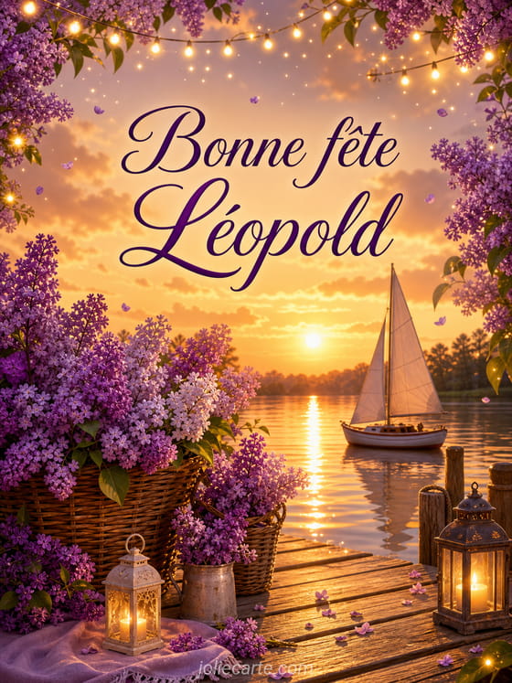 Carte bonne fête Léopold