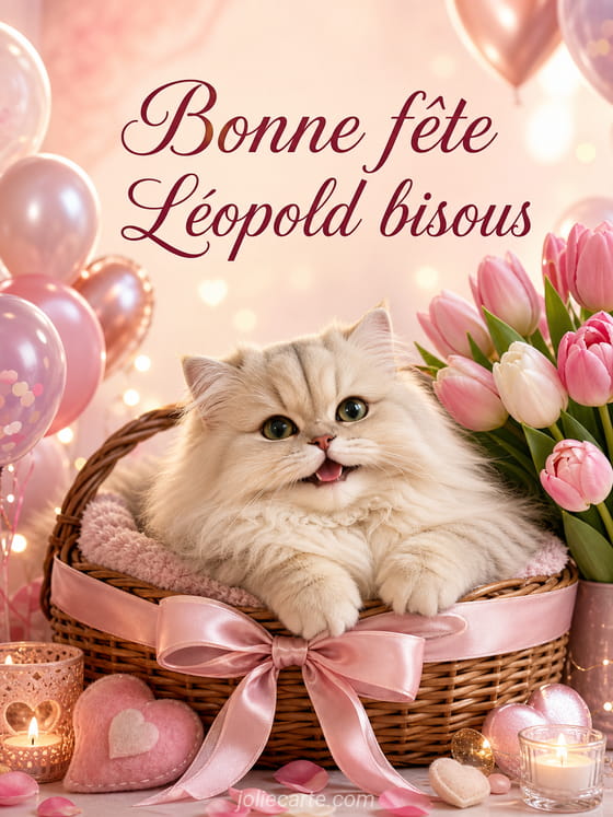 Carte bonne fête Léopold