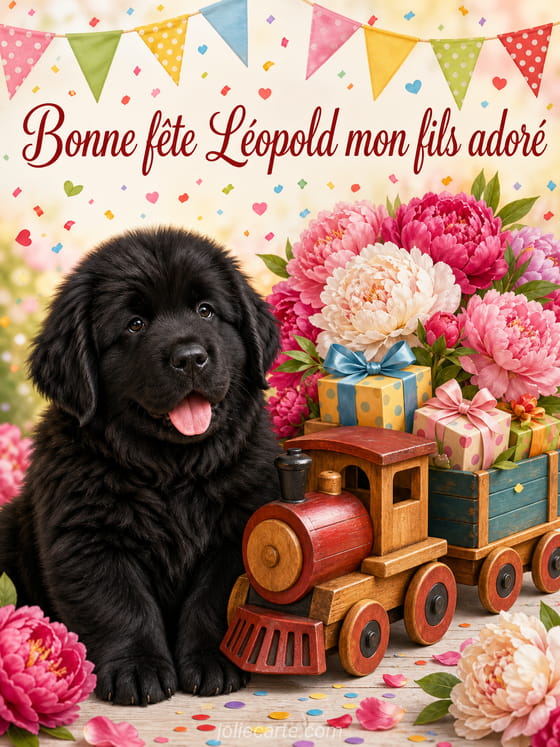 Carte bonne fête Léopold