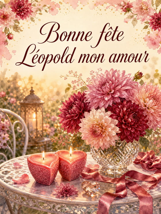 Carte bonne fête Léopold