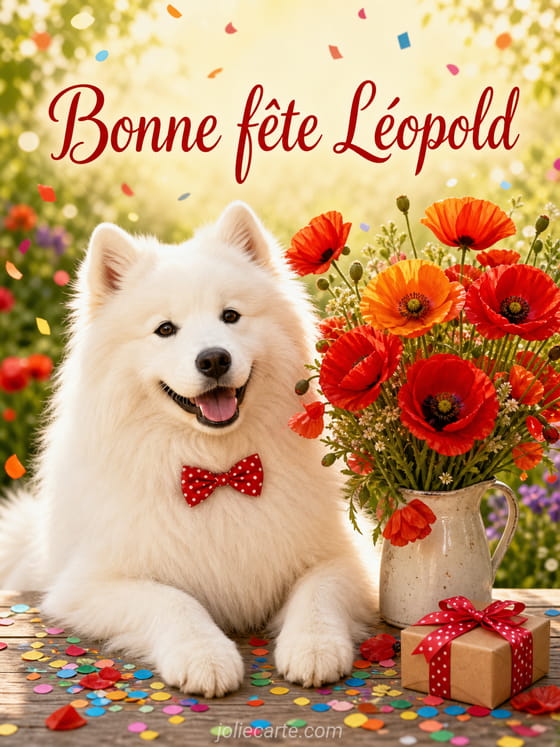 Carte bonne fête Léopold