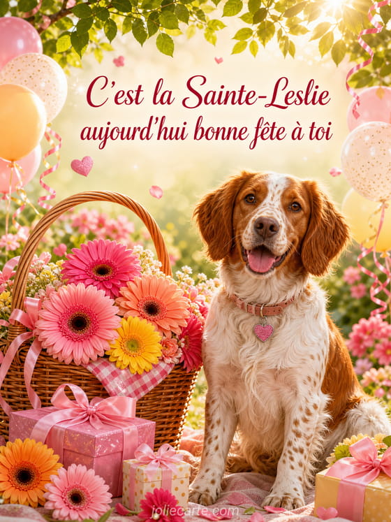Carte bonne fĂȘte Leslie