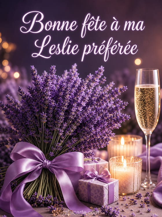 Carte bonne fĂȘte Leslie