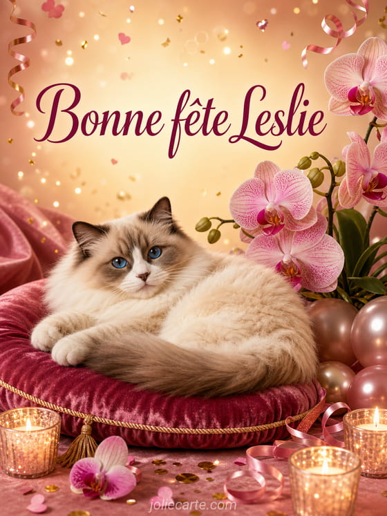 Carte bonne fĂȘte Leslie