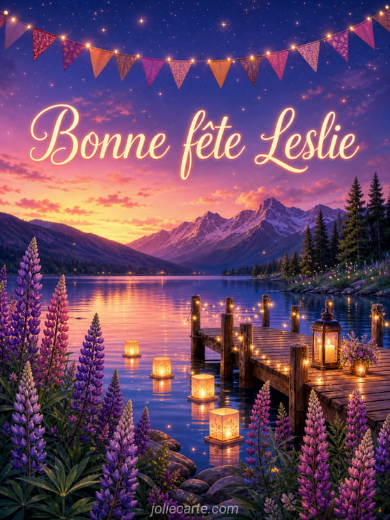 Carte bonne fĂȘte Leslie