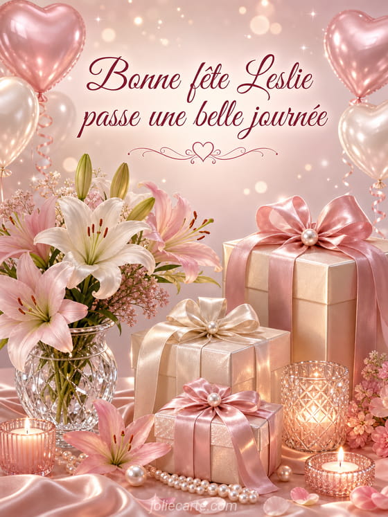 Carte bonne fĂȘte Leslie