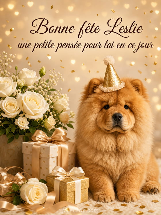 Carte bonne fĂȘte Leslie