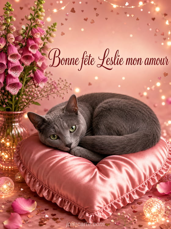 Carte bonne fĂȘte Leslie