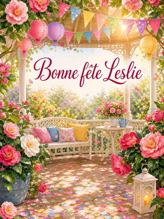 Carte bonne fĂȘte Leslie