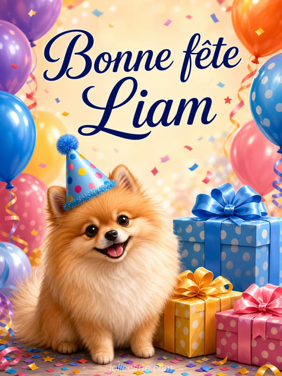 Carte bonne fête Liam
