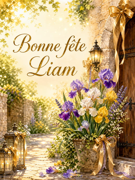 Carte bonne fête Liam