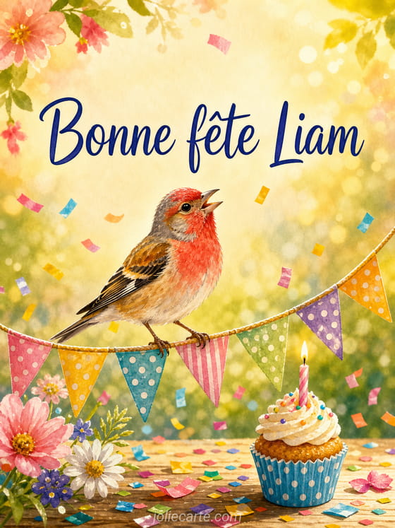 Carte bonne fête Liam