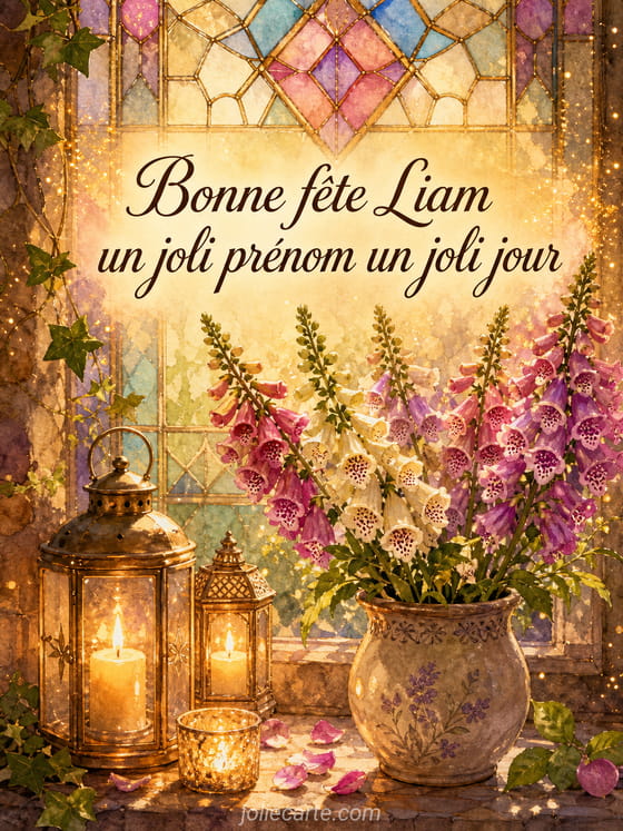 Carte bonne fête Liam