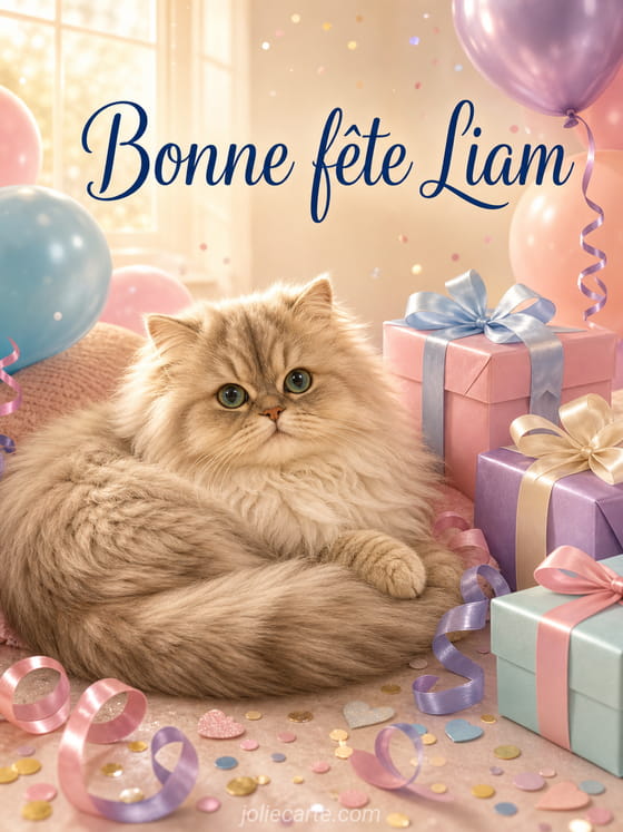 Carte bonne fête Liam