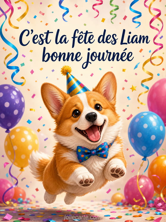 Carte bonne fête Liam