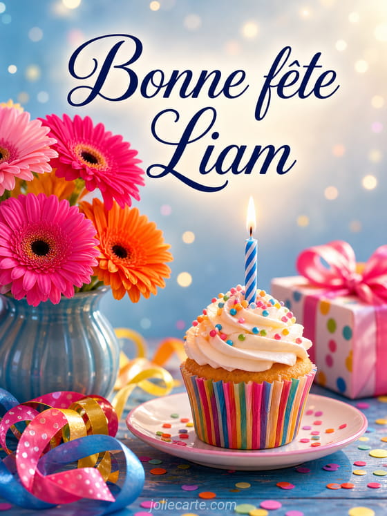 Carte bonne fête Liam